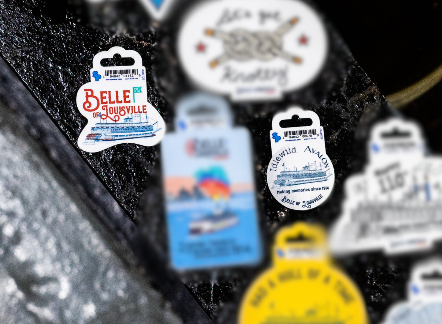 Riverboat Stickers - 2"