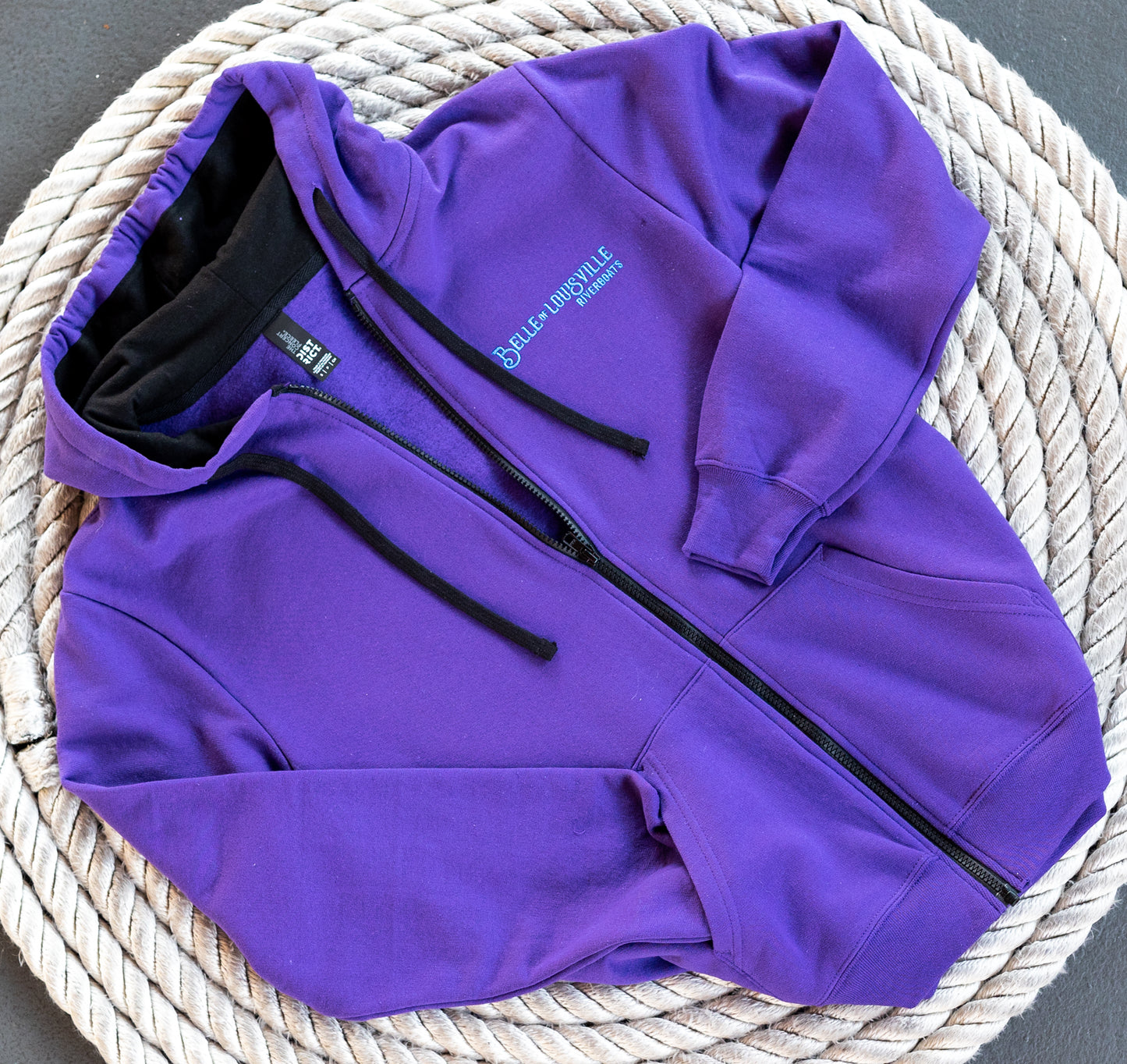 Zip Up Hoodie, Embroidered