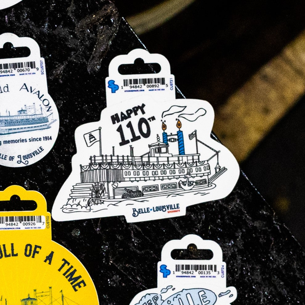 Riverboat Stickers - 3"