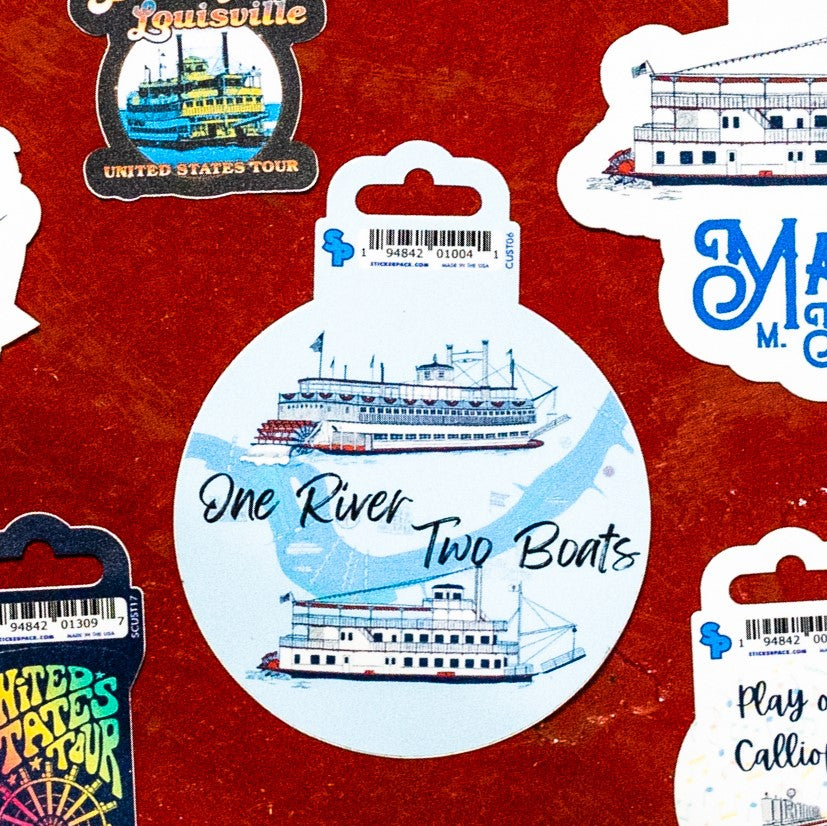 Riverboat Stickers - 3"