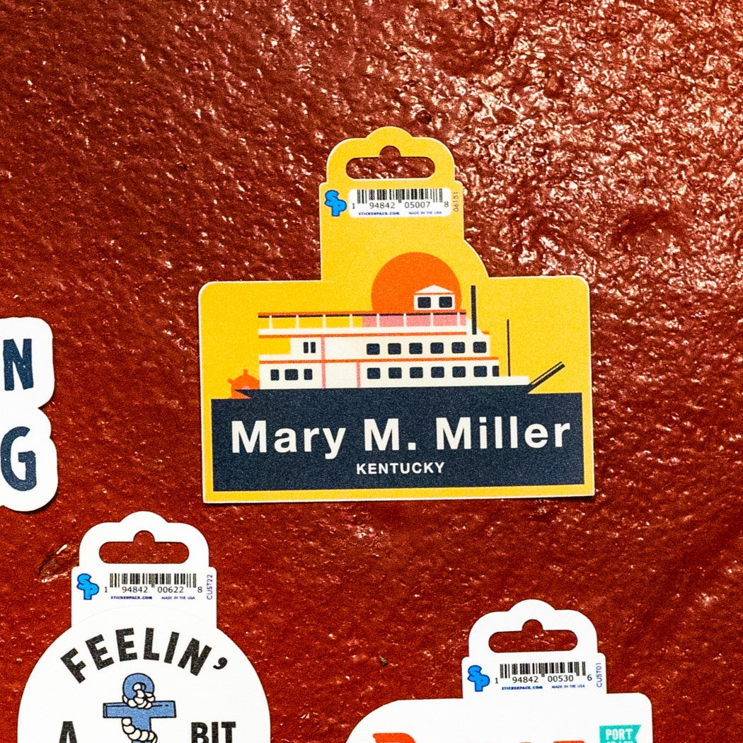Riverboat Stickers - 3"
