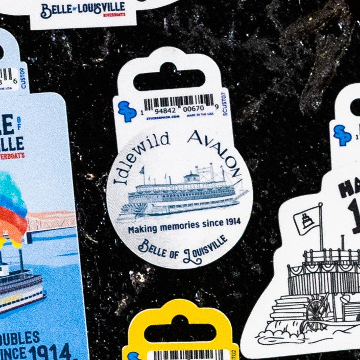 Riverboat Stickers - 2"