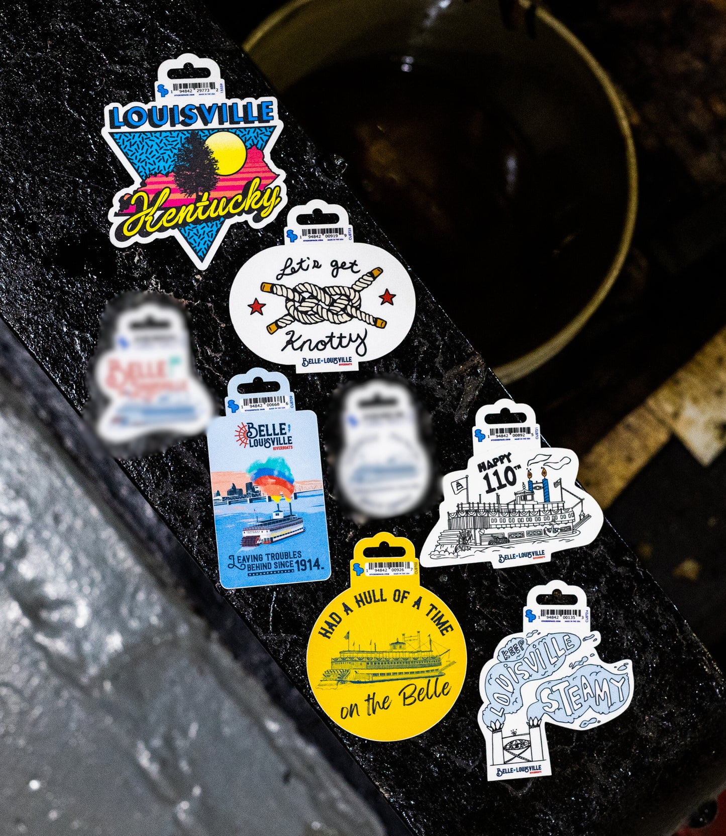 Riverboat Stickers - 3"