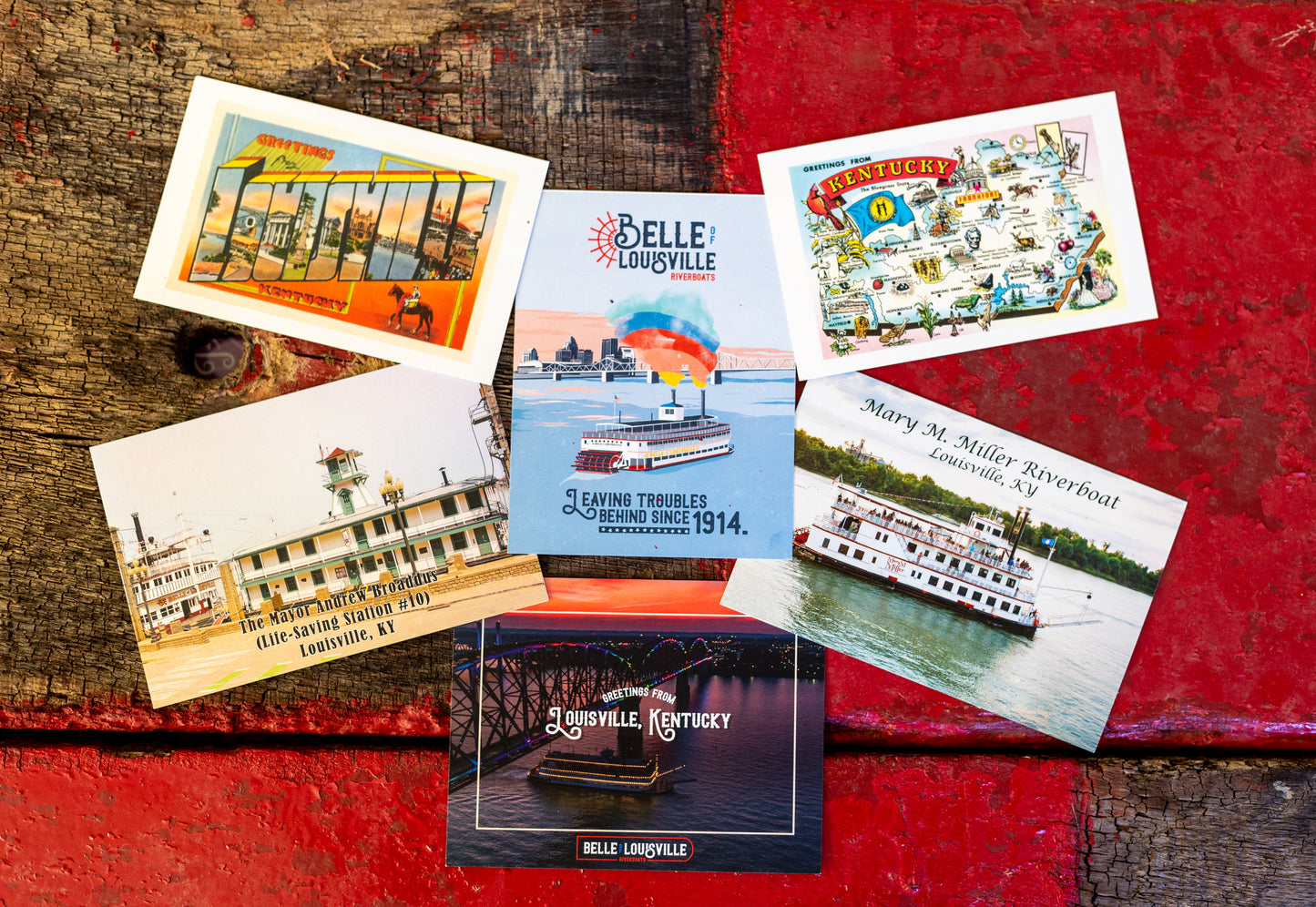 Belle of Louisville Riverboats Postcards