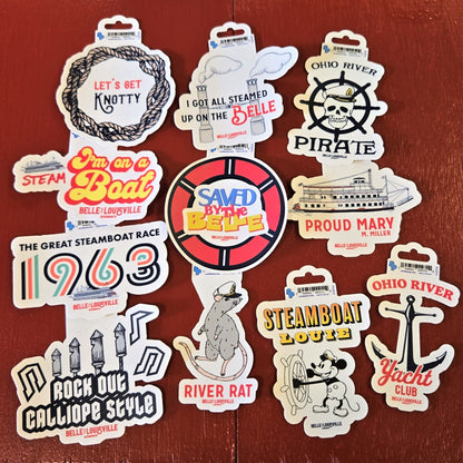 Riverboat Stickers - 3"