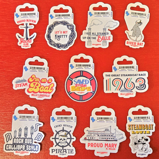 Riverboat Stickers - 2"