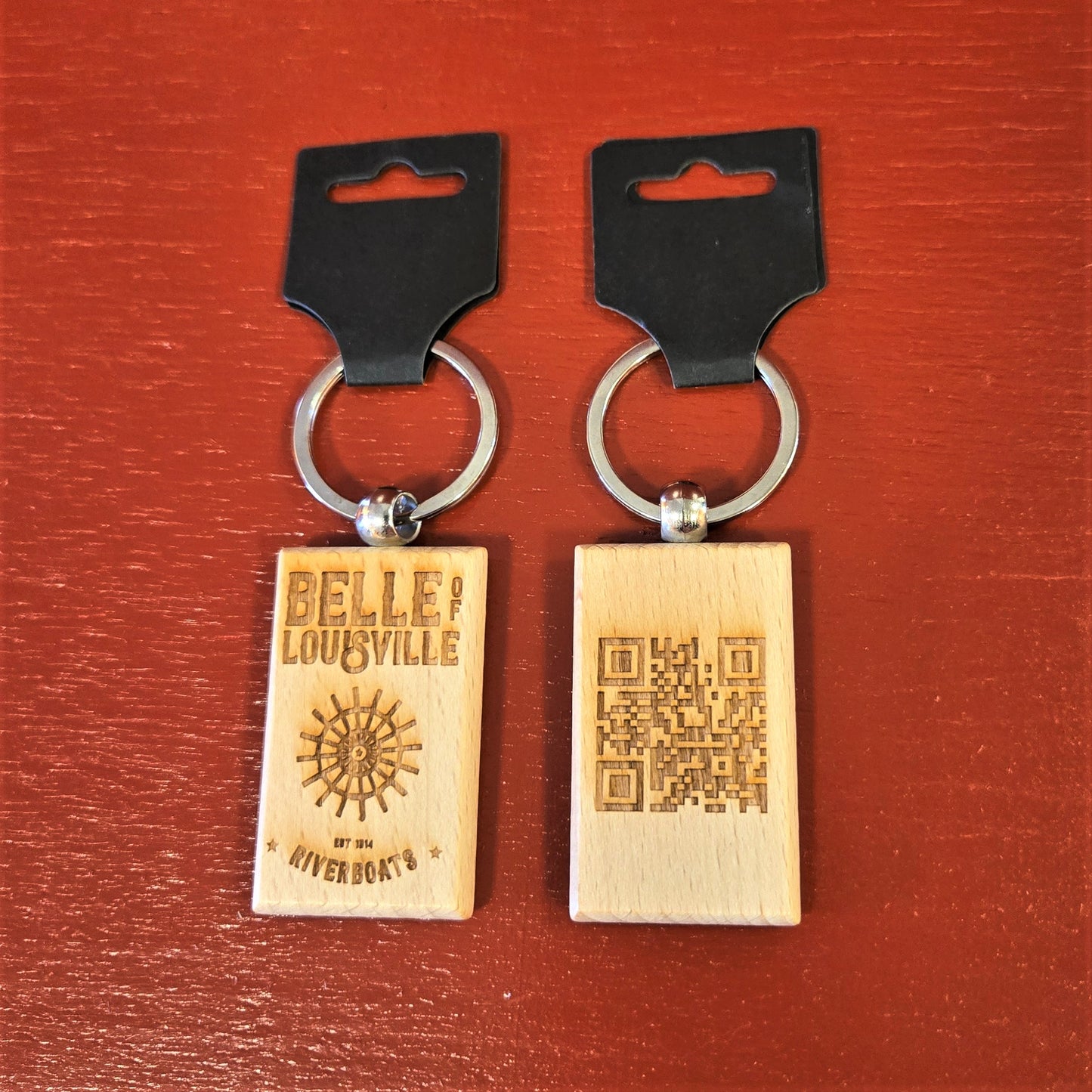 Wooden Logo Keychain