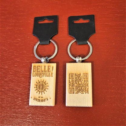 Wooden Logo Keychain