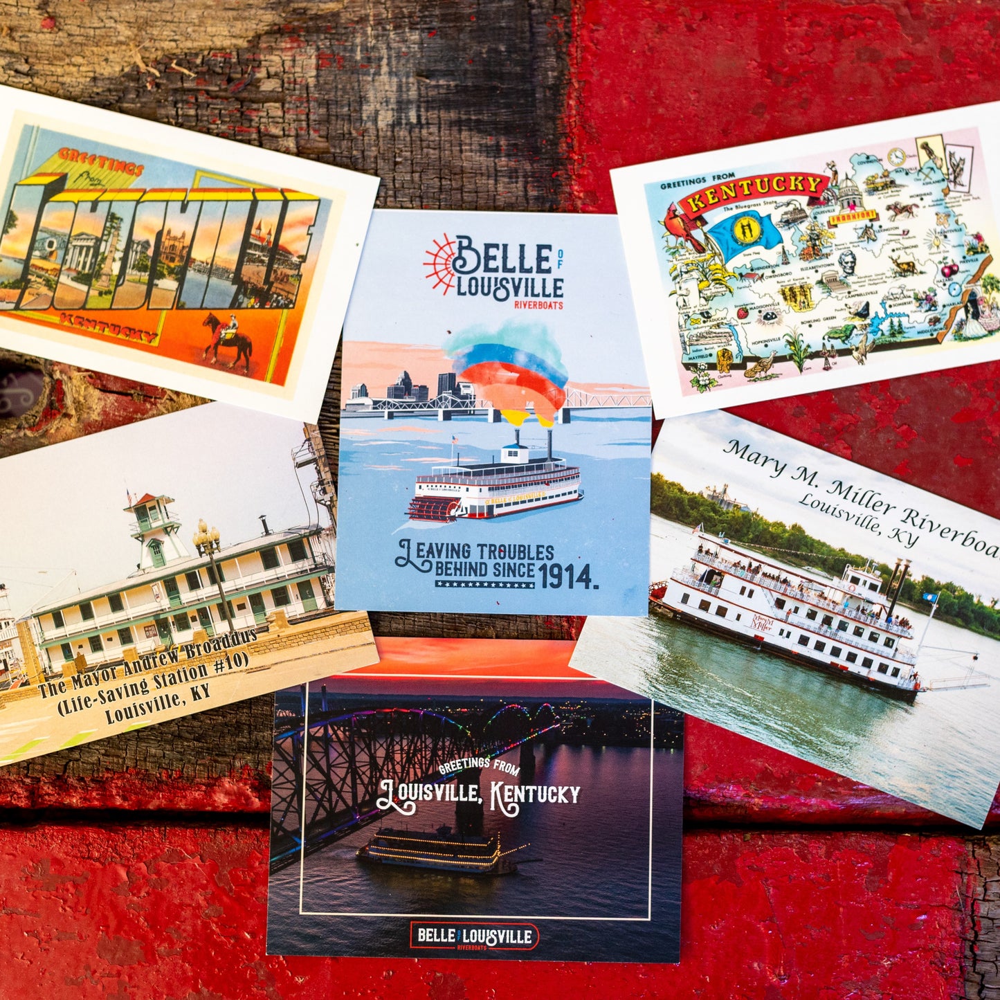 Belle of Louisville Riverboats Postcards